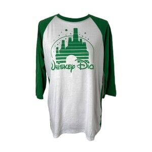 21 Threads Men's Shirt White “Whiskey D**k” 3/4 Sleeve Comical Size Medium